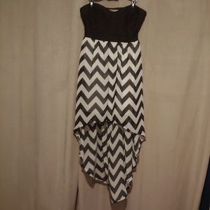 Strapless high low dress